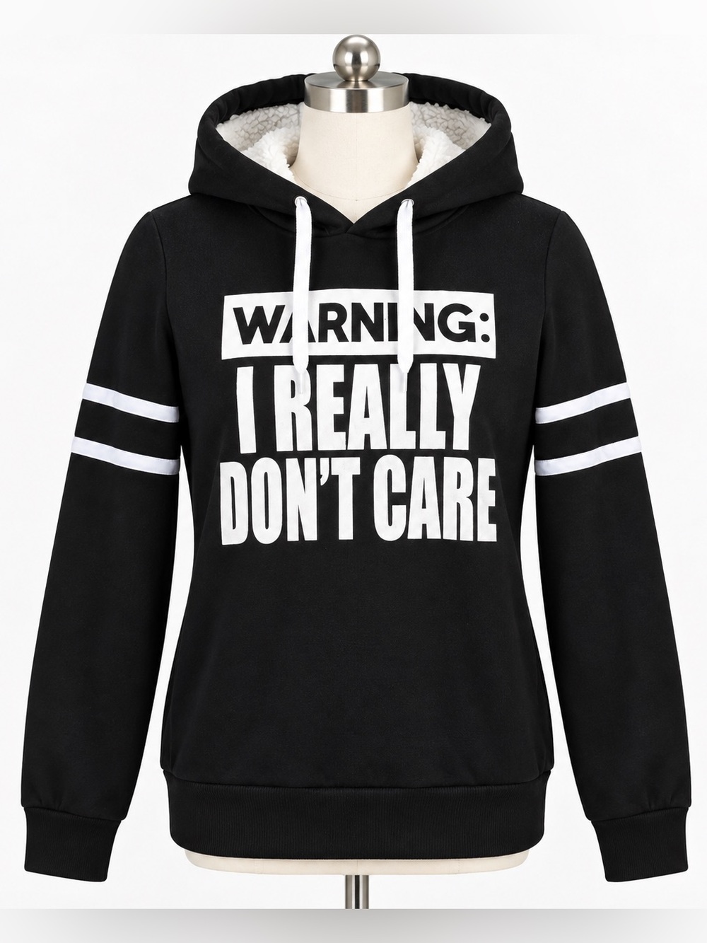 Bobbie Brooks Black Hoodie with White Graphic M